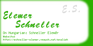 elemer schneller business card
